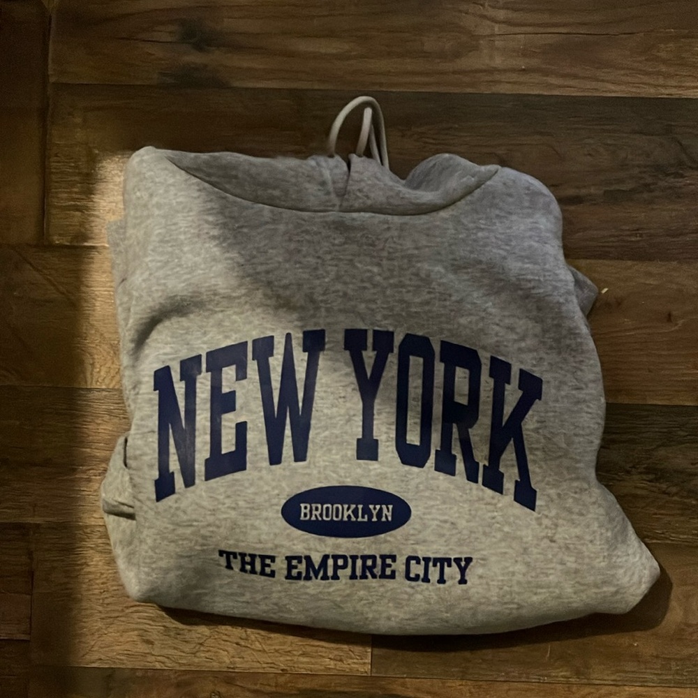 Gray New York Brooklyn Hoodie